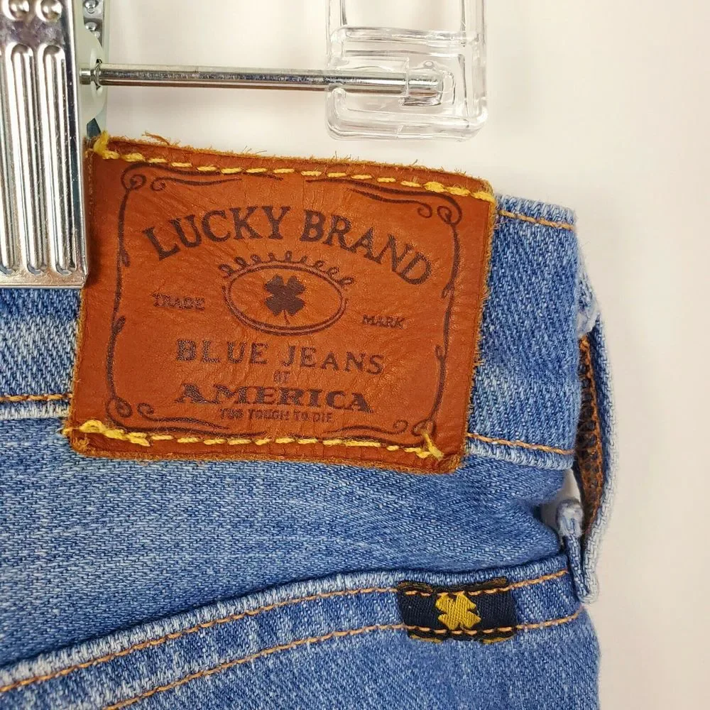 Lucky‎ Brand Sienna Tomboy Jean Shorts Size 00/24 Medium Wash Button Fly